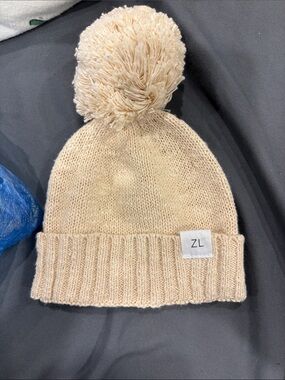 Infant Cream Pom-Pom Beanie